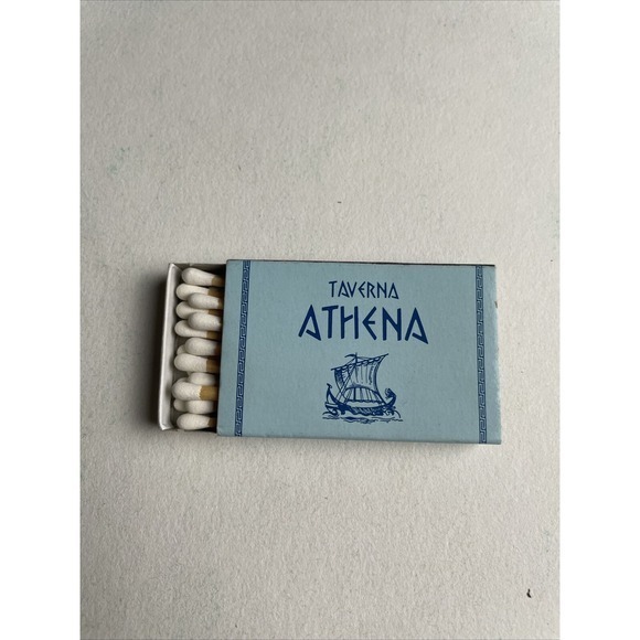 Other - Vntg Taverna Athena Baltimore MD Harbor Place Match Box Full Unstruck Baby Blue